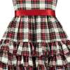 Arabella Frill Plaid Tartan Baby Party Dress, White - Dresses - 4