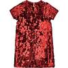 Coco Sequin Girls Party Dress, Red - Dresses - 3