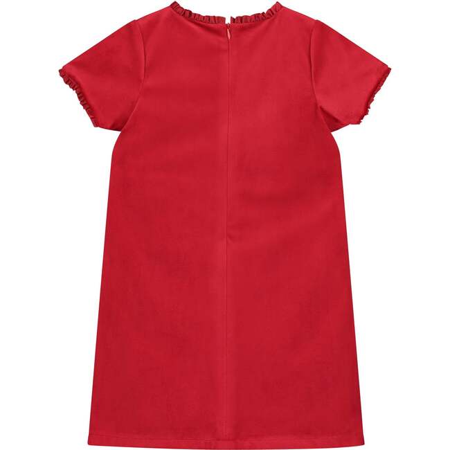 Coco Bow Velvet Baby Party Dress, Red
