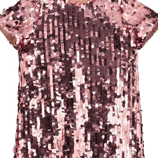 Coco Sequin Girls Party Dress, Blush Pink - Dresses - 4