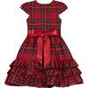 Arabella Frill Plaid Tartan Baby Party Dress, Red - Dresses - 3