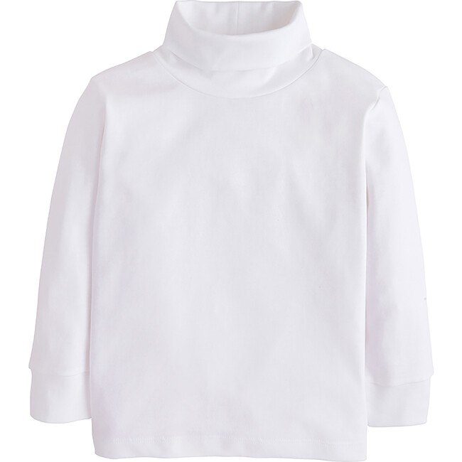 Solid Turtleneck, White - Shirts - 1