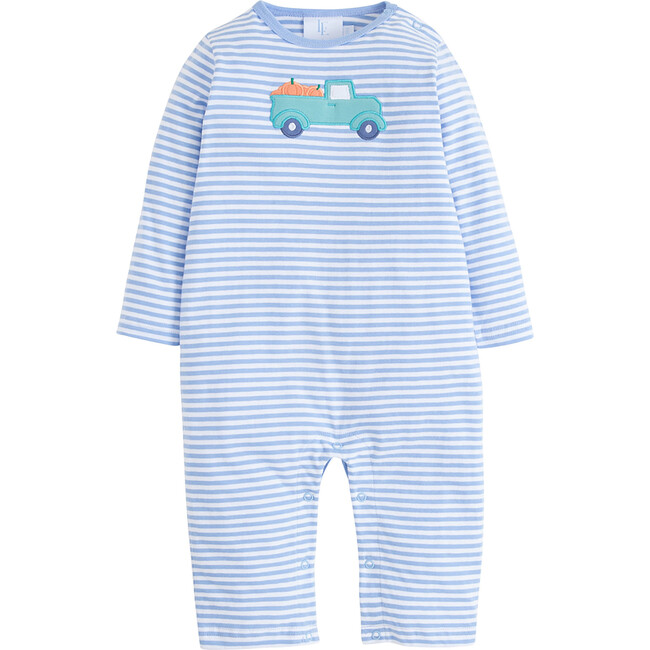 Applique Romper, Pumpkin - Rompers - 1
