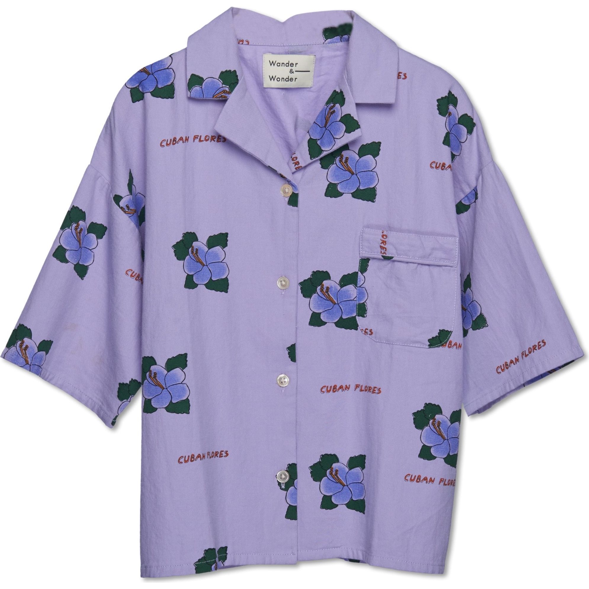 Summer Shirt, Lavender Flores - Shirts - 1
