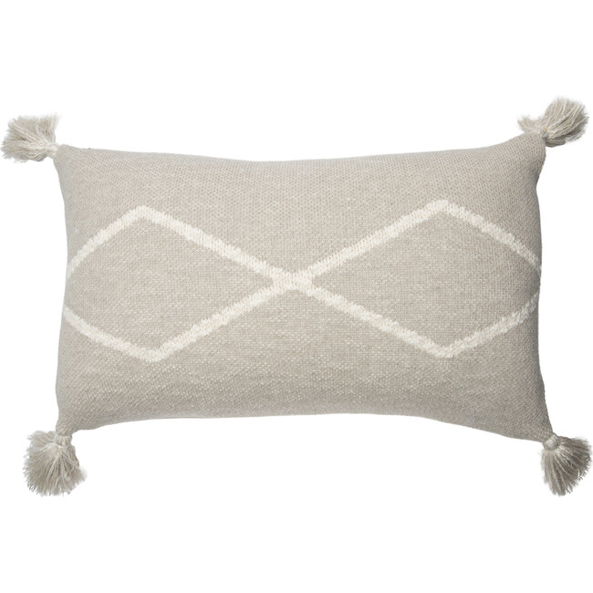 Oasis Knitted Cushion, Soft Linen