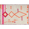 Saffi Washable Rug, Pink/Orange - Rugs - 1 - thumbnail