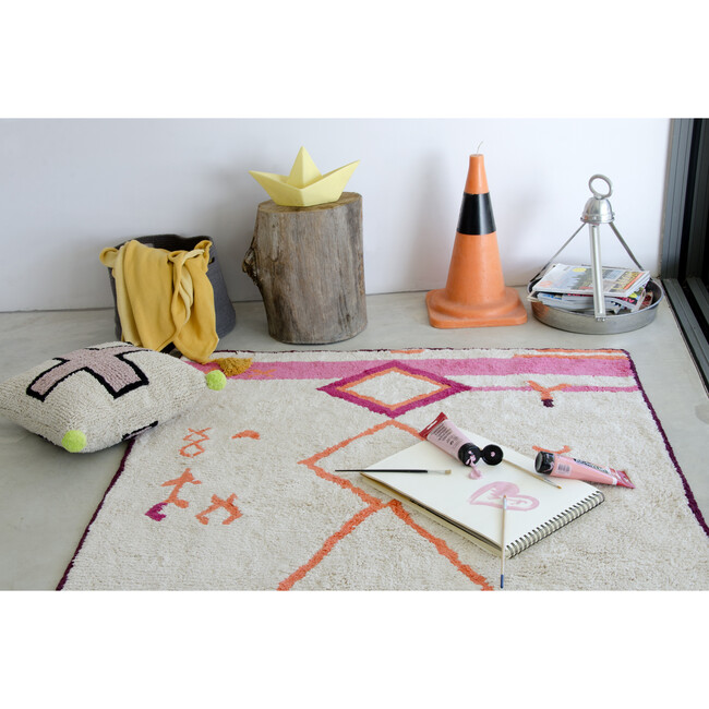 Saffi Washable Rug, Pink/Orange - Rugs - 9