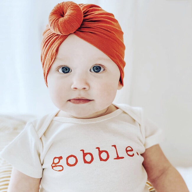 Gobble Short Sleeve Onesie, Natural - Onesies - 3