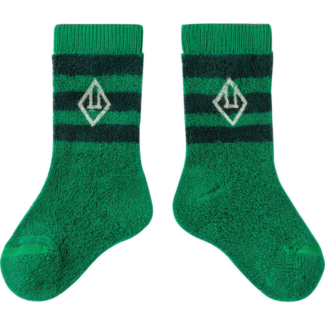 Skunk Baby Socks Green Logo