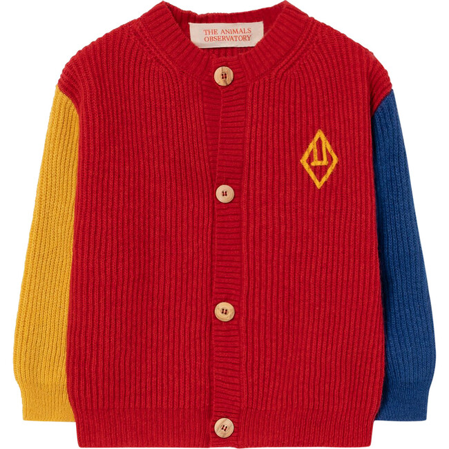 Color Toucan Baby Cardigan Red Logo