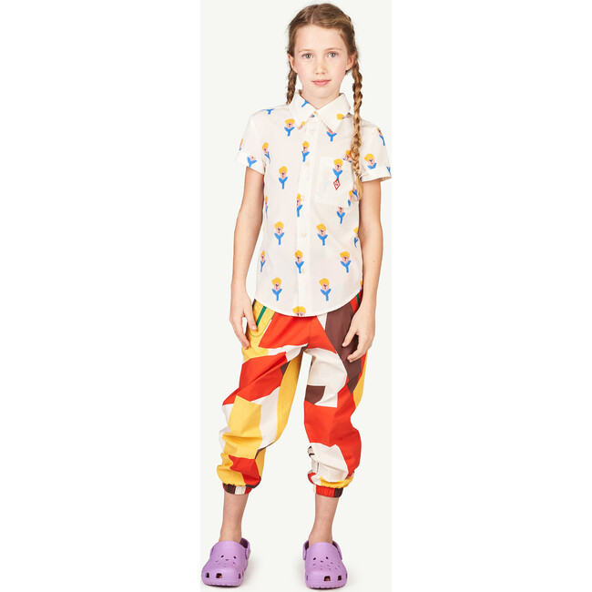 Multicolor Elephant Kids Pants Multicolor Geometric Forms - Pants - 2