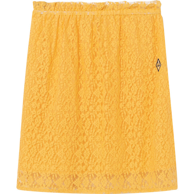 Lace Kitten Kids Skirt Yellow Logo