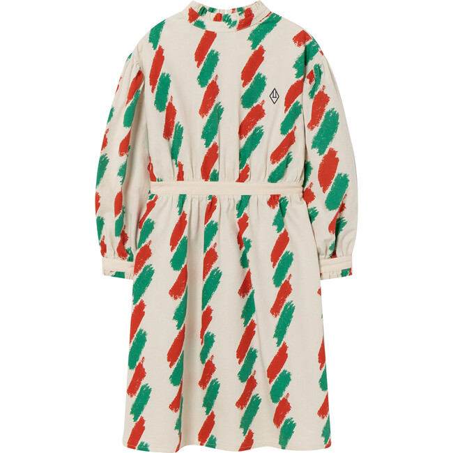Tortoise Kids Dress White Stripes Bicolor