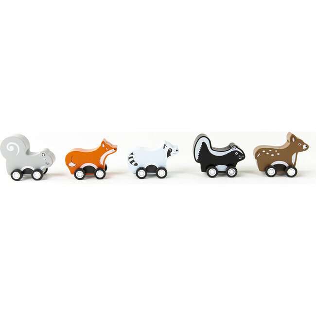 Pull Back Mini Woodland Animals, Set of 5 - Woodens - 1