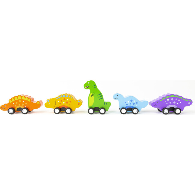 Pull Back Mini Dinos, Set of 5 - Woodens - 1