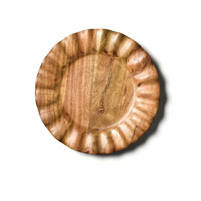 Fundamental Wood Ruffle Dinner Plate