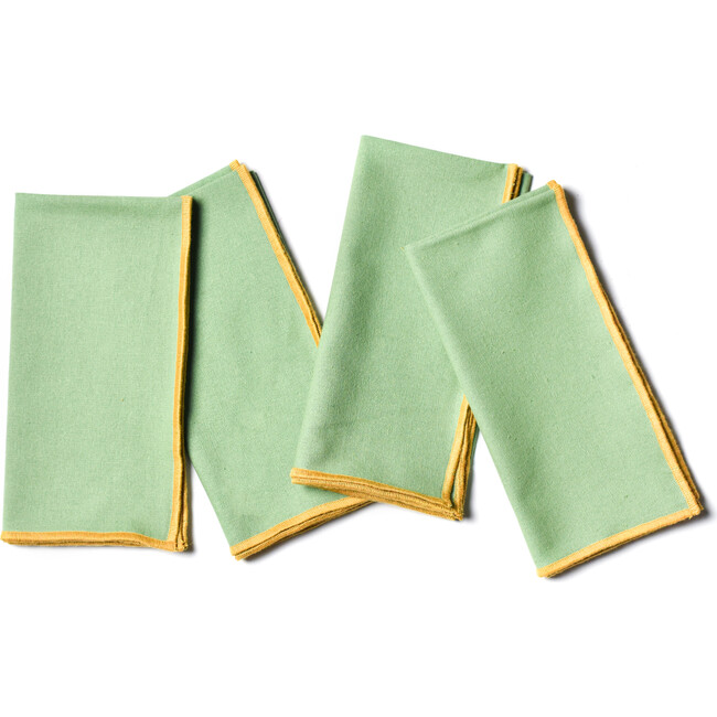 Color Block Sage and Brass Napkin, Set of 4 - Tabletop - 1