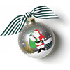 Santa on the Rooftop Glass Ornament - Ornaments - 2