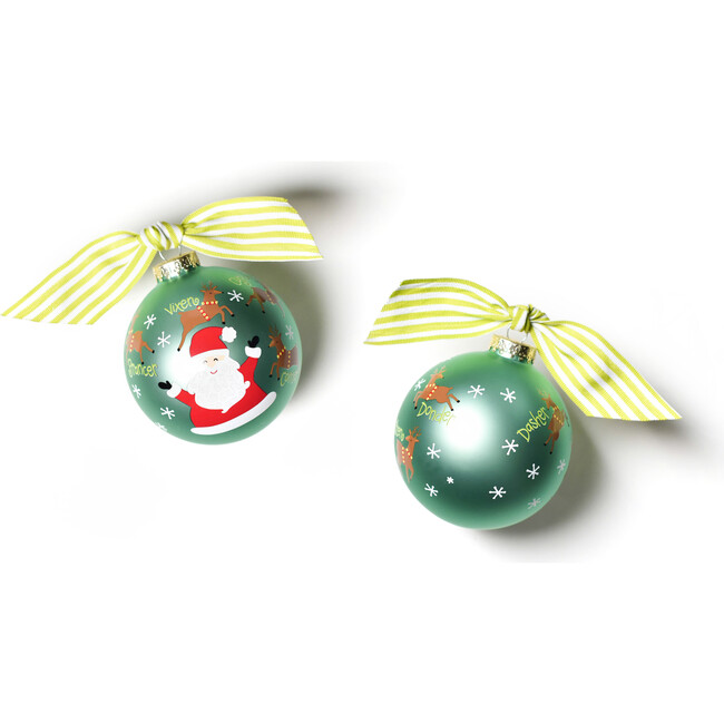Christmas Calling Reindeer Glass Ornament - Ornaments - 1