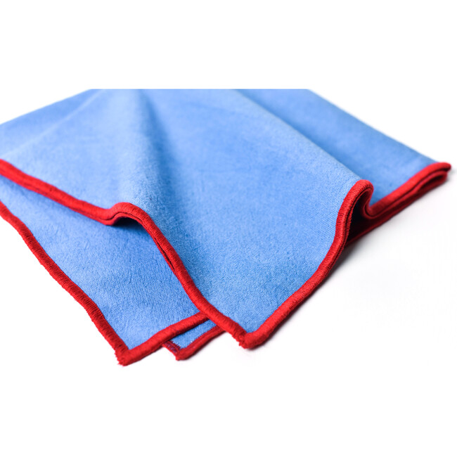 Color Block French Blue and Red Napkin, Set of 4 - Tabletop - 3