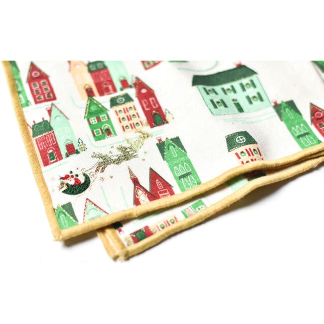 Flying Santa Napkin, Set of 4 - Tabletop - 5