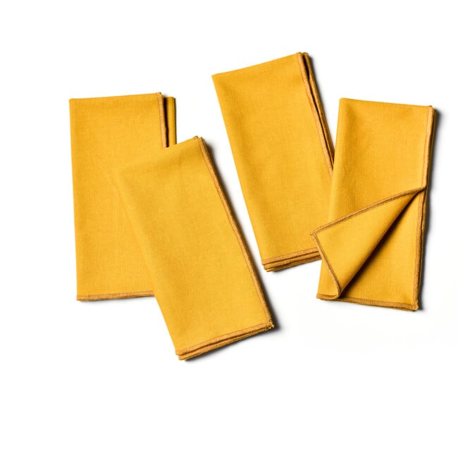 Color Block Brass Napkin, Set of 4 - Tabletop - 6