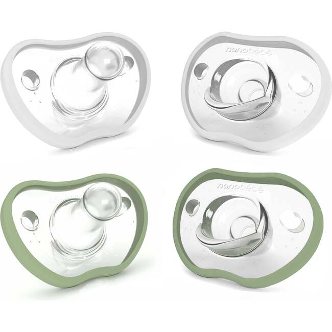Flexy Pacifier, Sage & White 4pk Count - Pacifiers - 1