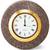 Shagreen Desk Clock, Chocolate - Accents - 1 - thumbnail