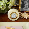 Shagreen Desk Clock, Cream - Accents - 2