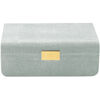 Modern Shagreen Large Jewelry Box, Mist - Jewelry Boxes - 1 - thumbnail
