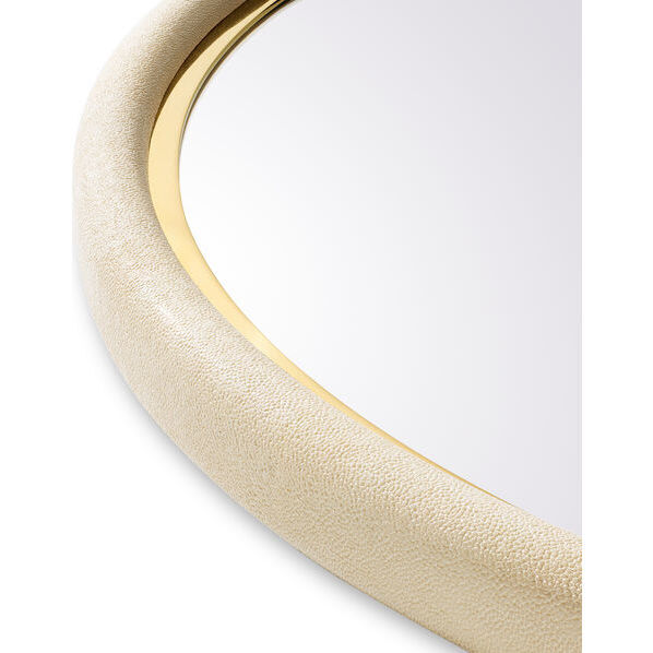 Shagreen Wall Mirror, Cream - Accents - 4