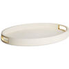 Modern Shagreen Cocktail Tray, Cream - Accents - 1 - thumbnail