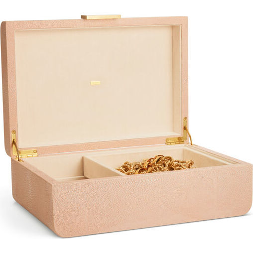 Modern Shagreen Large Jewelry Box, Blush - Jewelry Boxes - 3