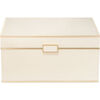 Luxe Shagreen Jewelry Box, Cream - Jewelry Boxes - 1 - thumbnail
