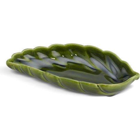 Elva Small Leaf Dish, Green