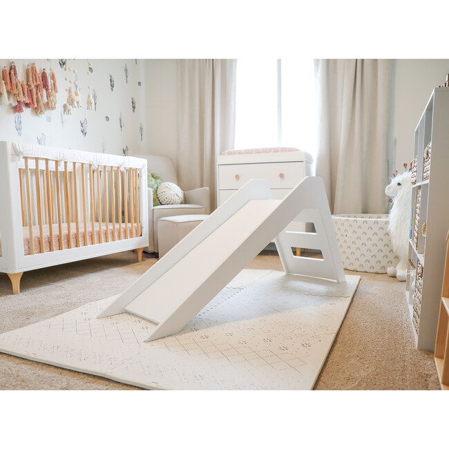 Modern Wooden Indoor Slide, White