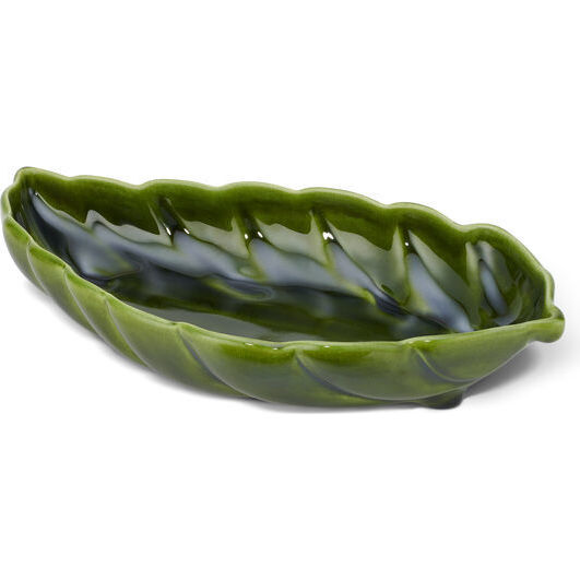 Elva Large Leaf Dish, Green