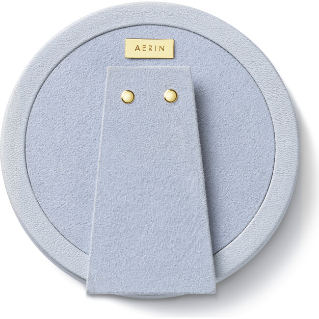 Piero Leather Round Frame, Blue Haze - Frames - 2