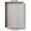 Classic Shagreen Serving Tray, Dove - Accents - 3 - thumbnail