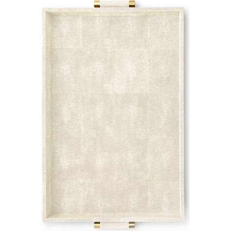 Classic Shagreen Butler Tray, Cream - Accents - 3
