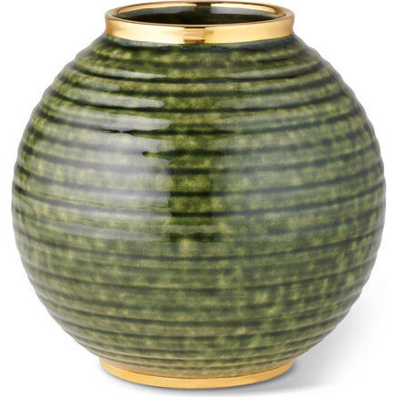 Calinda Round Vase, Forest Green