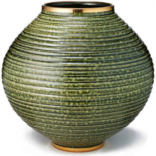 Calinda Moon Vase, Forest Green