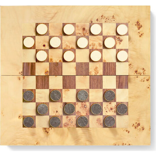 Classic Shagreen Game Box, Cream - Accents - 8