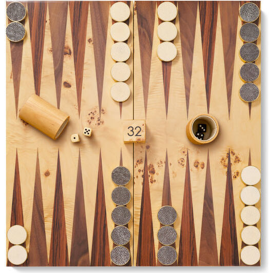 Classic Shagreen Game Box, Cream - Accents - 9