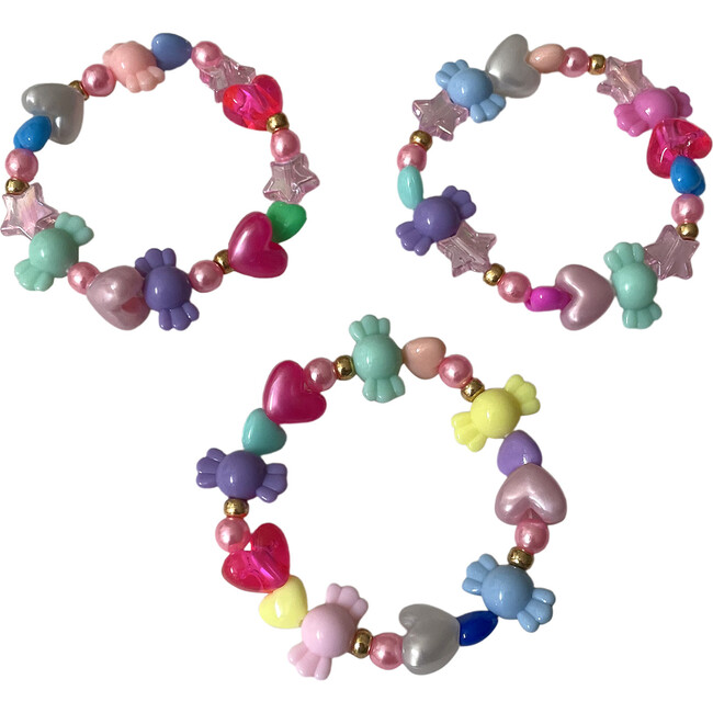 Pink Puffy Pearl Bracelet Set of 3 - Bracelets - 1