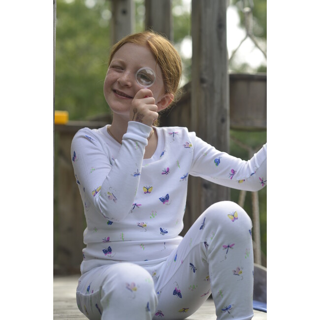 The Organic Long Sleeve Pajama Set, Neon Critters - Pajamas - 3