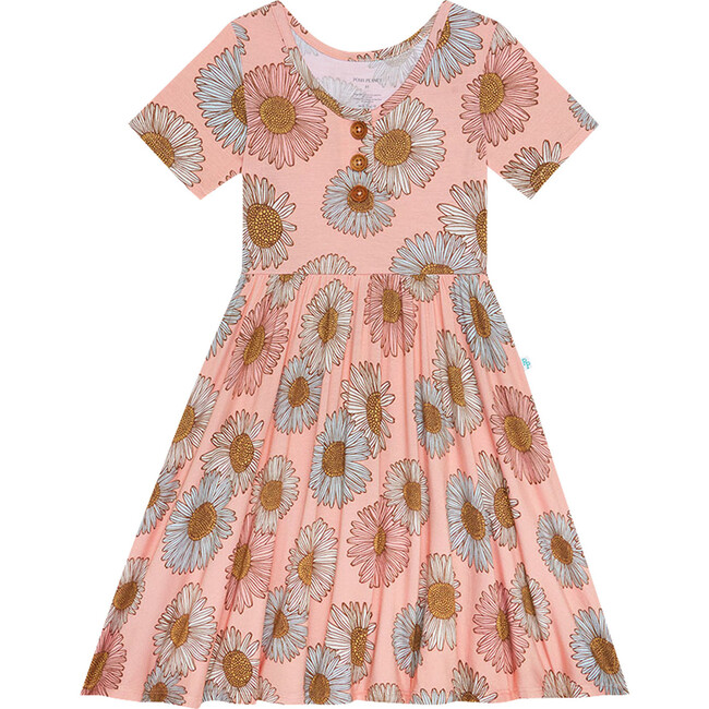 Millie Short Sleeve Henley Twirl Dress - Dresses - 1