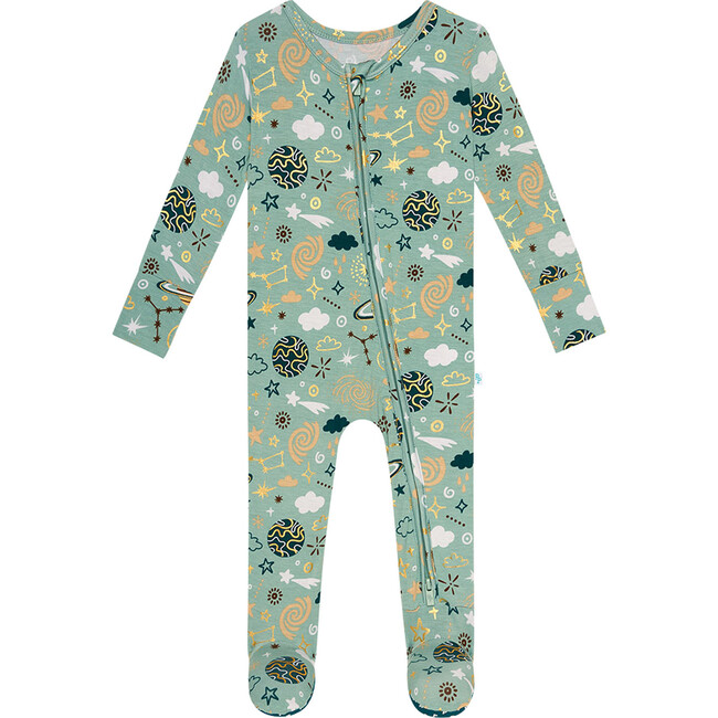 To The Stars Footie Zippered One Piece