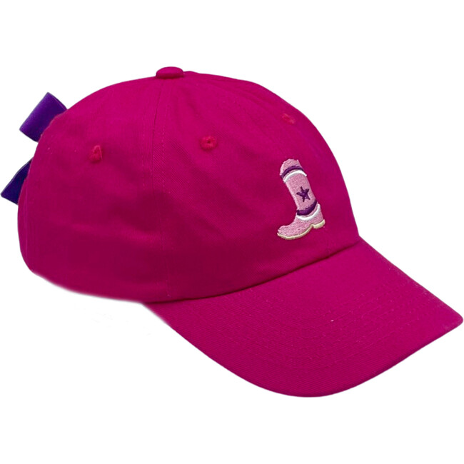 Cowgirl Boot Bow Baseball Hat, Madeline Magenta