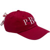 Customizable Bow Baseball Hat, Red Floral - Hats - 1 - thumbnail